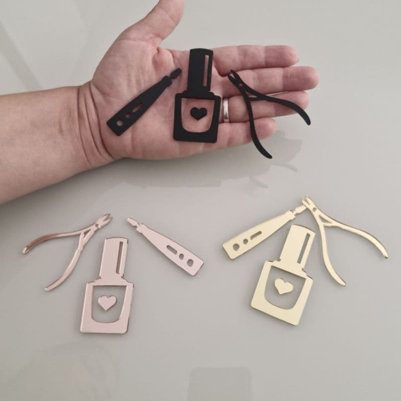 Apliques decorativo em acrílico para Nail Designer Manicure