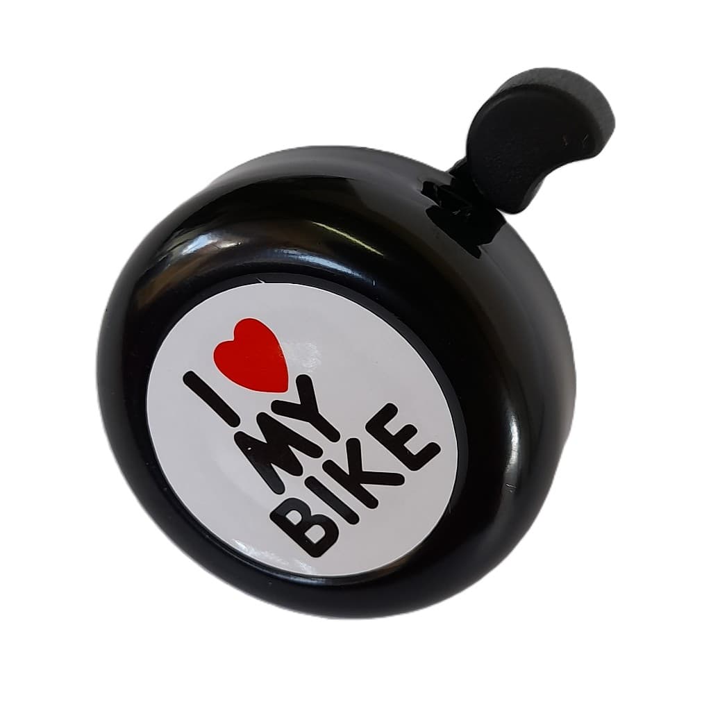 Campainha para Bike Trim Trim Love My Bike Preta Paco Sinalizador sonoro Buzina Bicicleta
