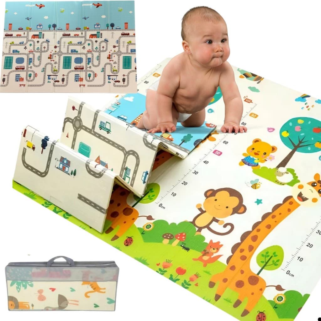 Tapete Infantil Emborrachado Dobrável Dupla Face Educativo Tapete Infantil Tatame