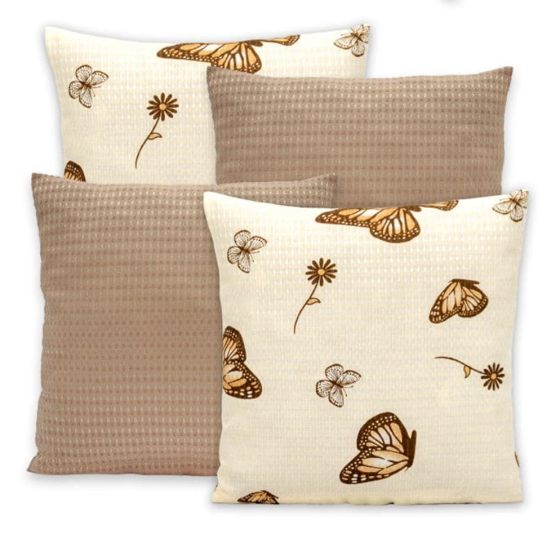 Kit 4 Capas de Almofada Piquet Favinho – Charme, leveza e elegância para sua decoração