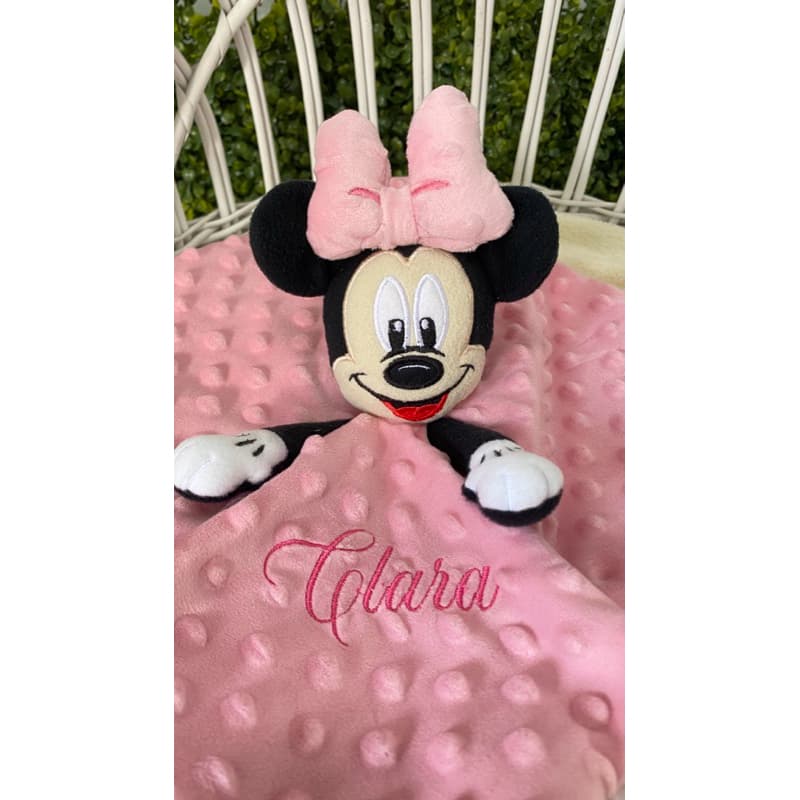 Naninha Minnie personalizada para bebê recém-nascido aconchego cha de bebe