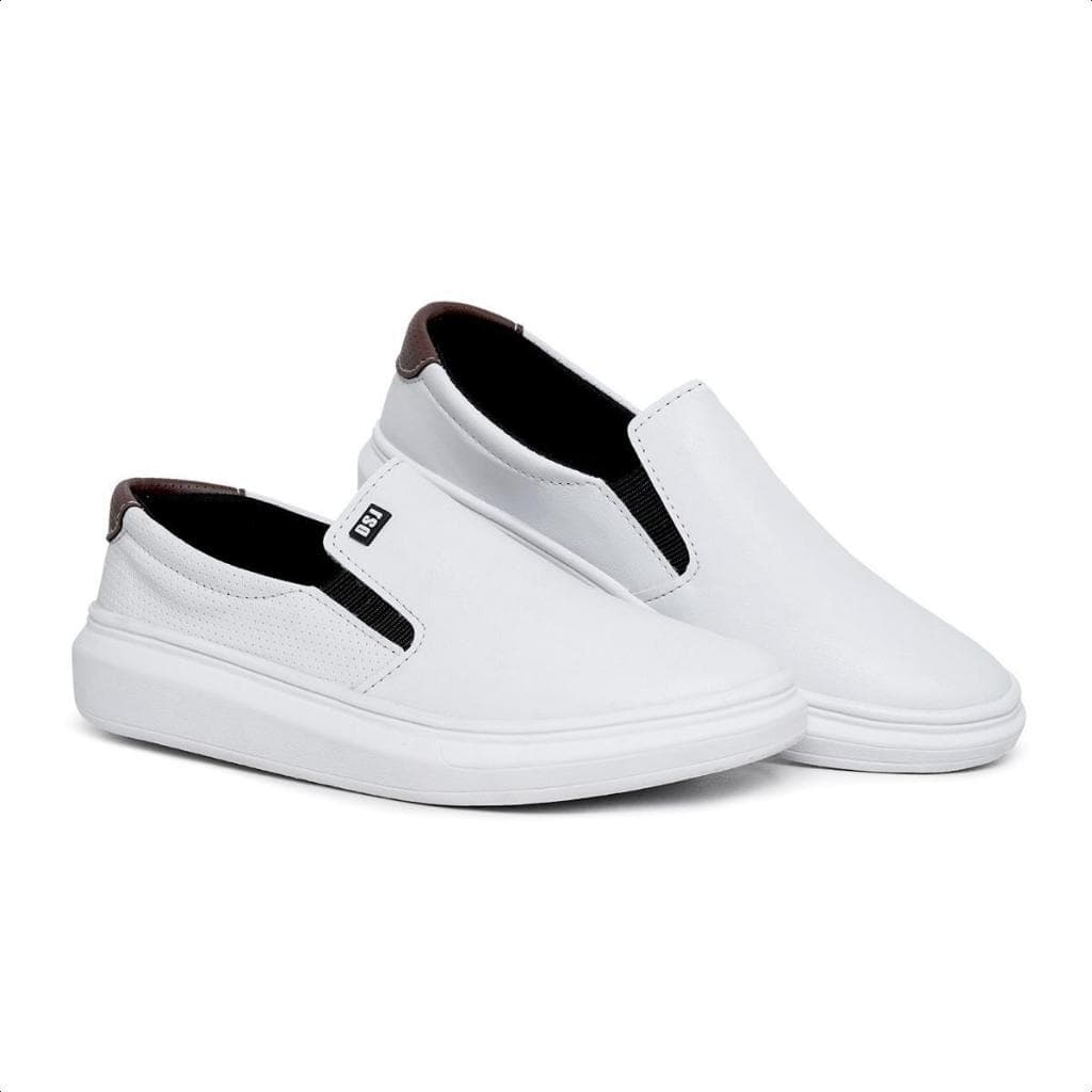 Sapatenis Slip On Mocassim Confortavel Macio Mule Masculino Casual Sola Alta
