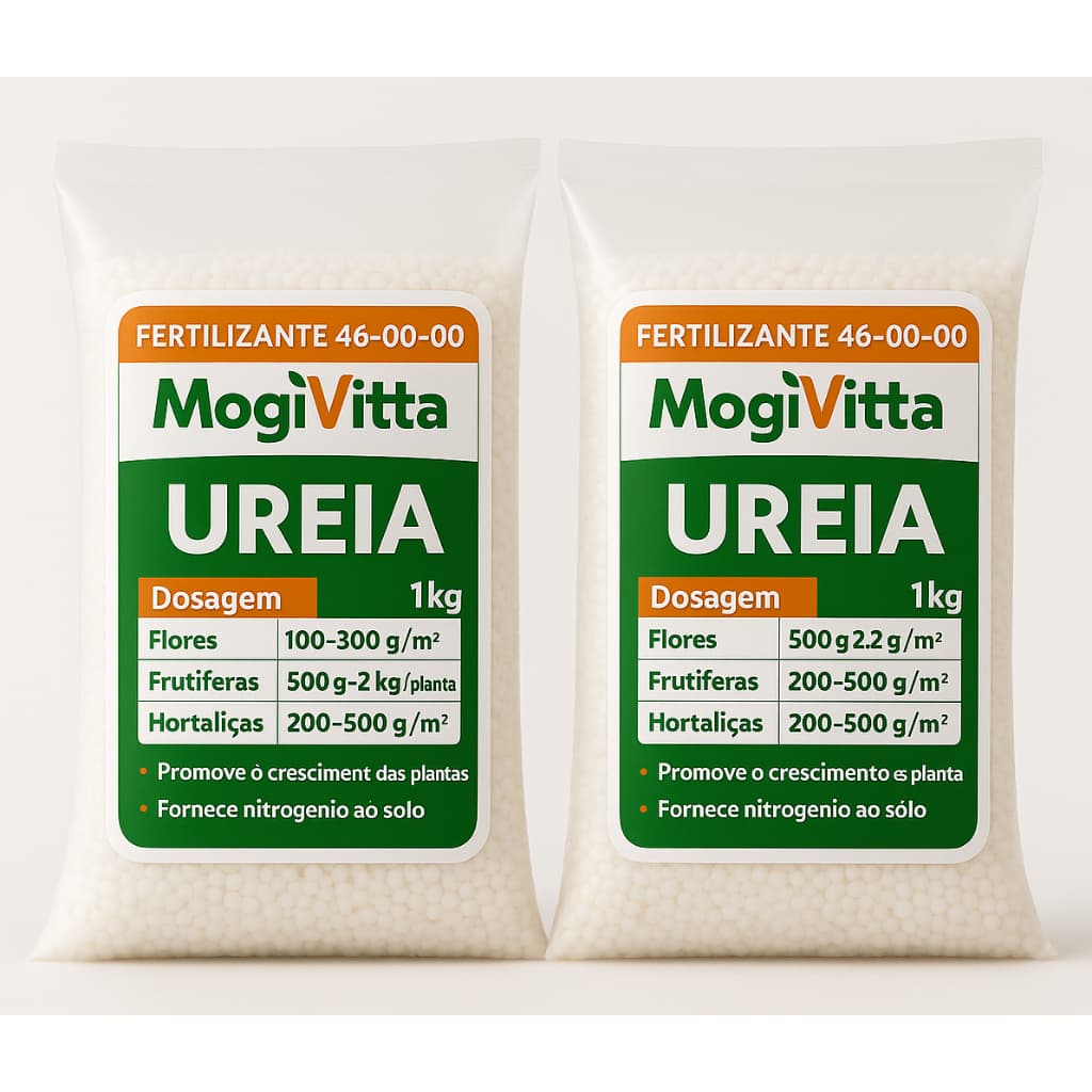 Ureia Adubo Fertilizante para Frutas Gramados Jardim Flores - 2 Kg