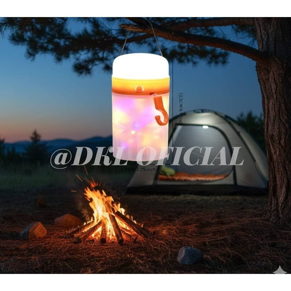 Cordão de LED RGB 10m Camping Barraca Pisca Pisca Recarregável PowerBank Integrado Luz de Fada Portátil Decoração