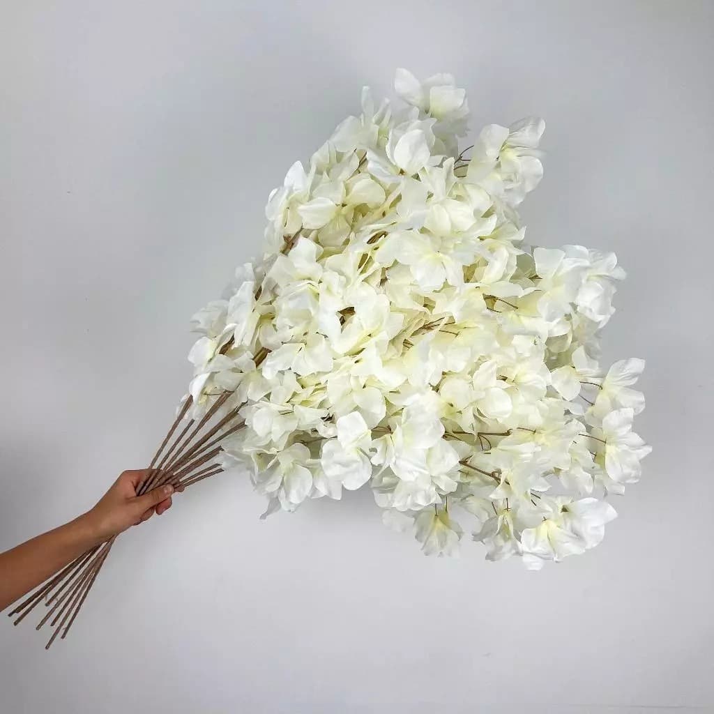 Galho de pessegueiro - Flor Artificial para arranjos decoração em geral casa casamento - HS802833 OFF WHITE