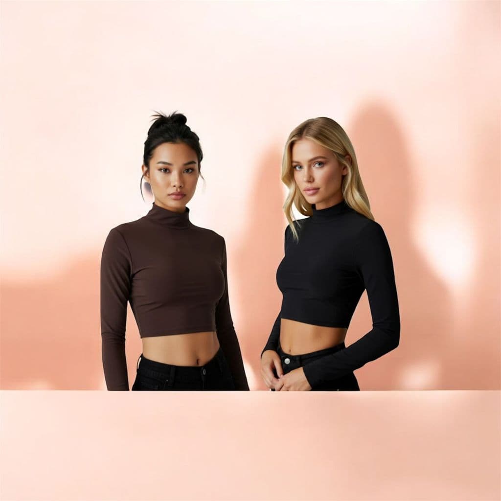 Cropped Gola Alta Manga Longa Suplex - Conforto , Estilo e Perfeito No Corpo ,Casual e Fitness