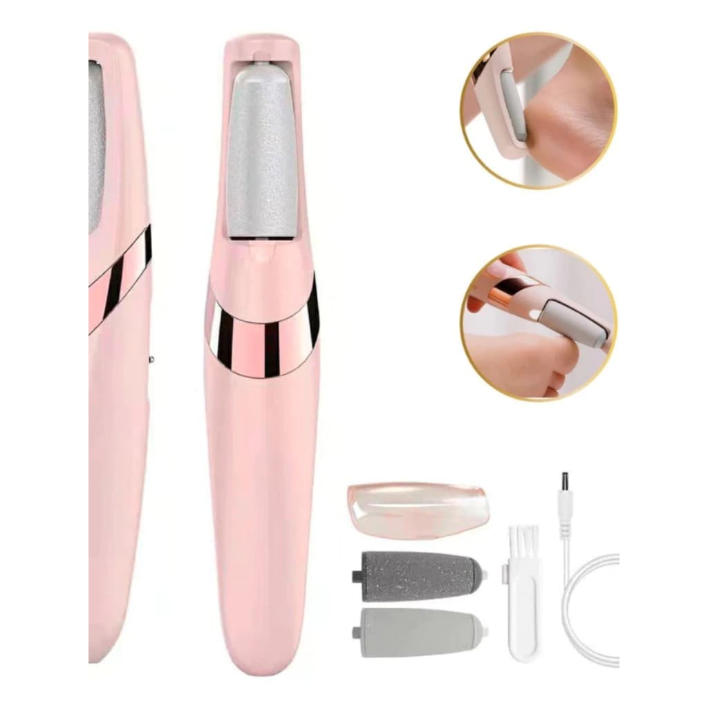 Lixador de Pé Elétrico 100 Original Esfoliador Tira Calos Pedicure Portátil Marisa Lixa Elimina Calo Portátil Usb Pilha