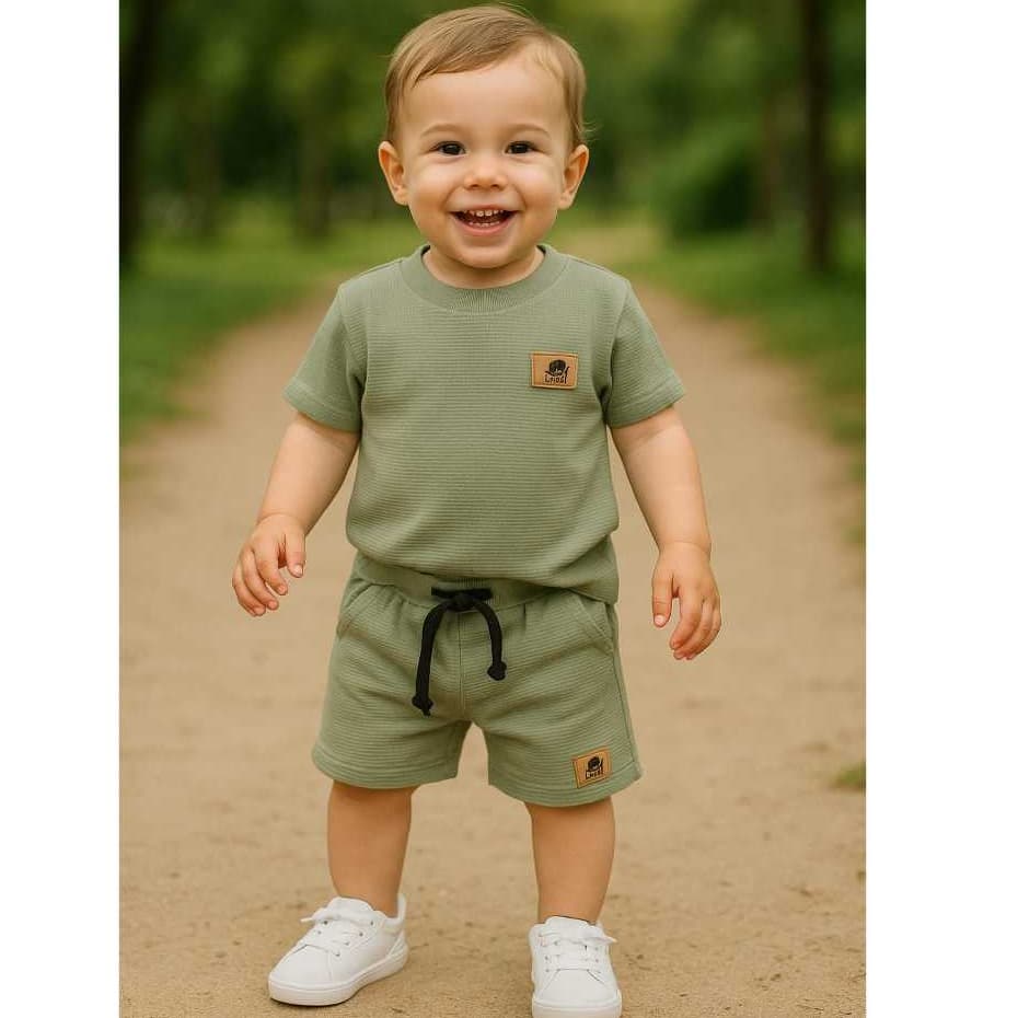 Conjunto Infantil Mauricinho Algodão com Cós Elástico Casual