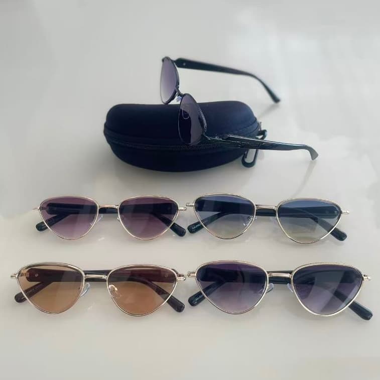 Óculos de Sol Feminino Gatinho Premium UV400 — Design Elegante, Lentes Degradê, Acompanha Estojo