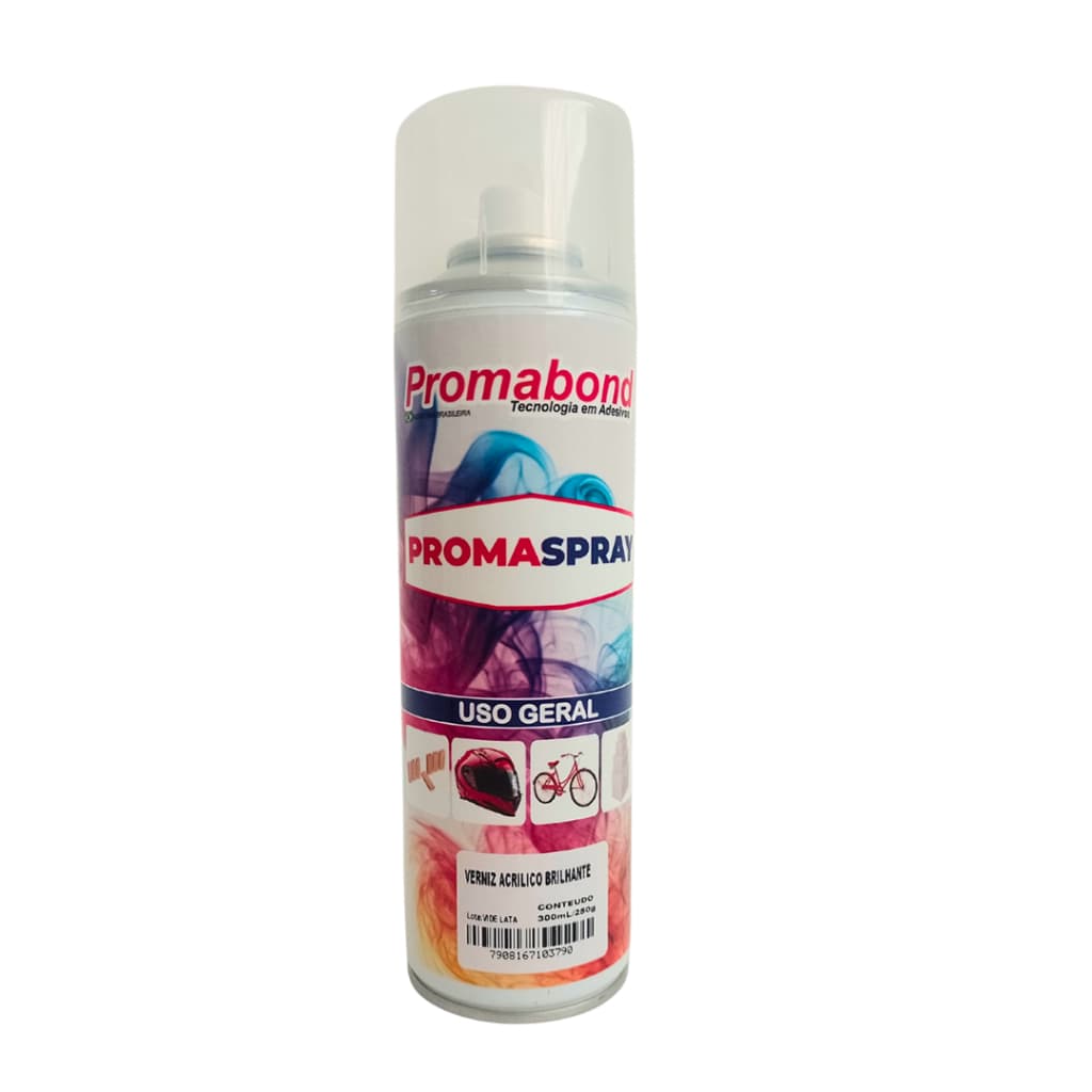 Verniz Spray Acrílico Brilhante e Fosco Uso Geral Promabond 300ml