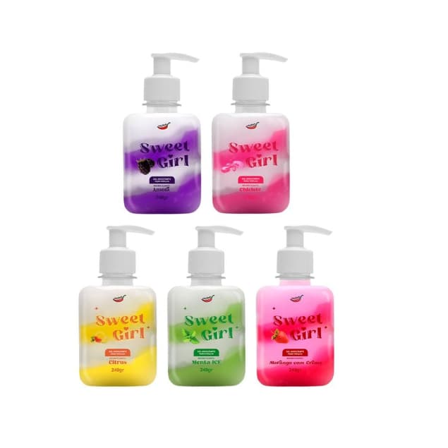 Creme Sweet Girl Gel Hidratante Corporal Virilha 240G Chillies Aromas Variados - O mais gostoso