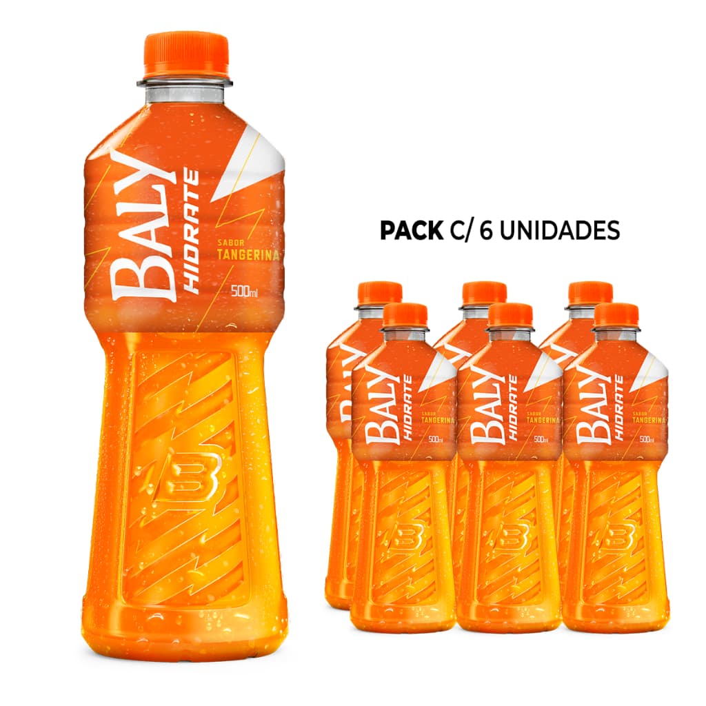 Pack Isotônico Baly Hidrate Tangerina 500ml