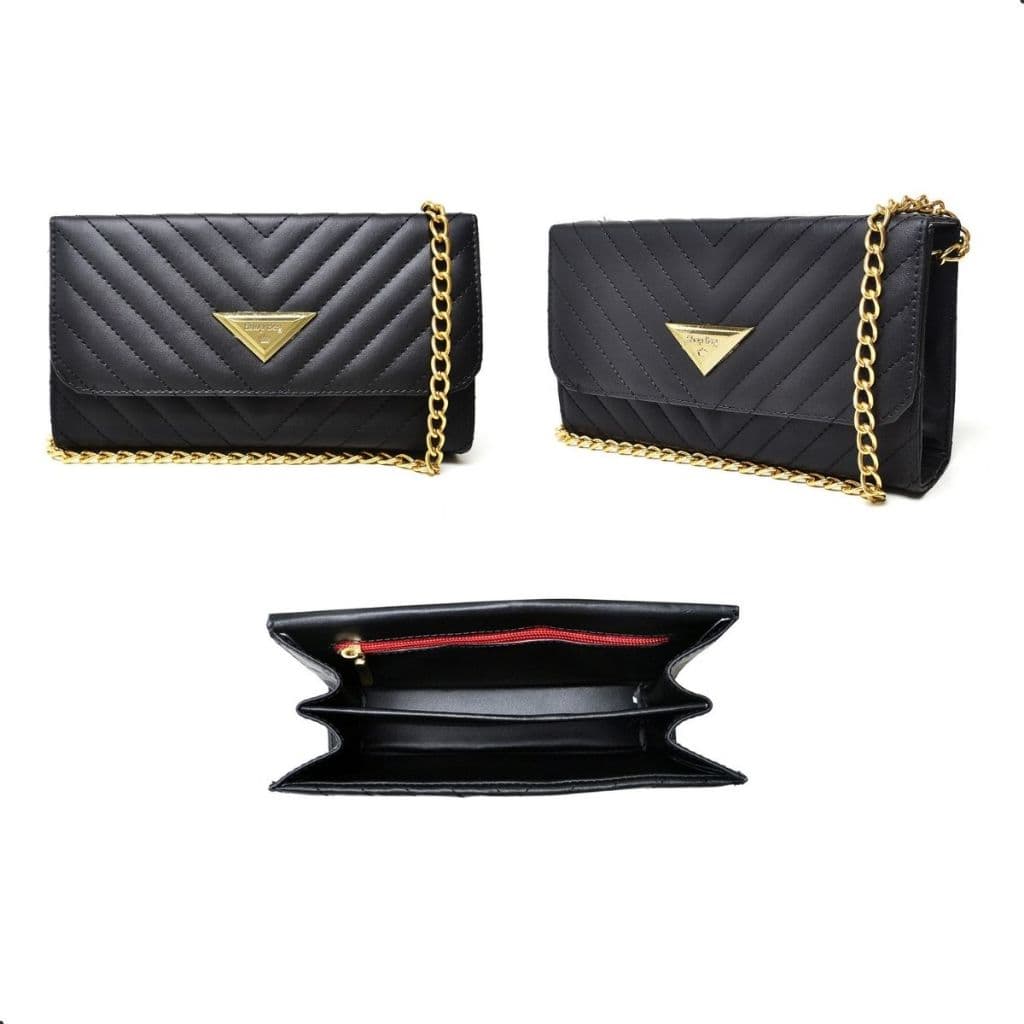 Bolsa Pequena Feminina Vegas Corrente Dourada Shopbag Bolsa de mão Casual
