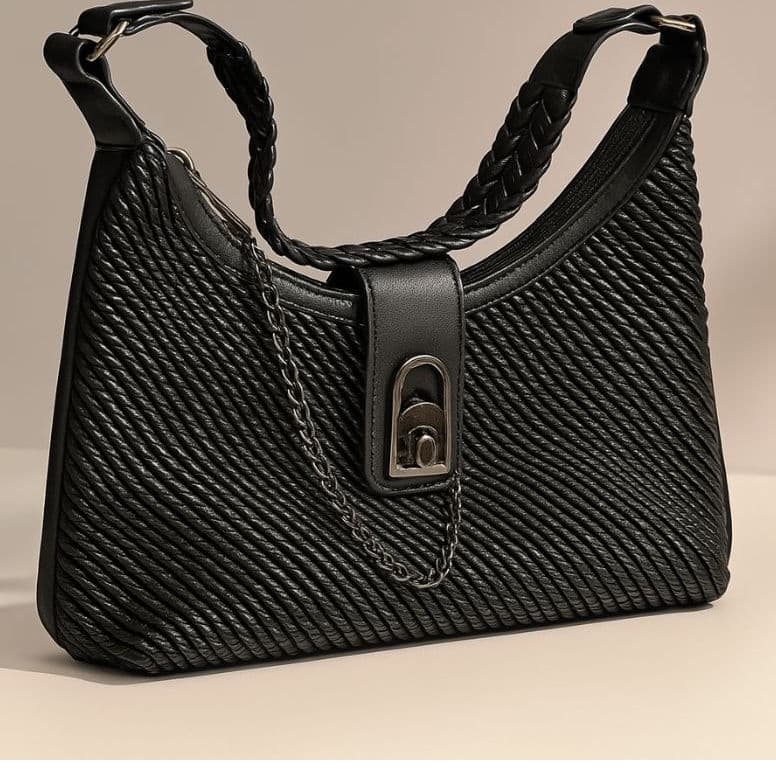 Bolsa Feminina Transversal Tiracolo Couro PU Crossbody Grande Espaçosa Casual Dia a Dia Moderna