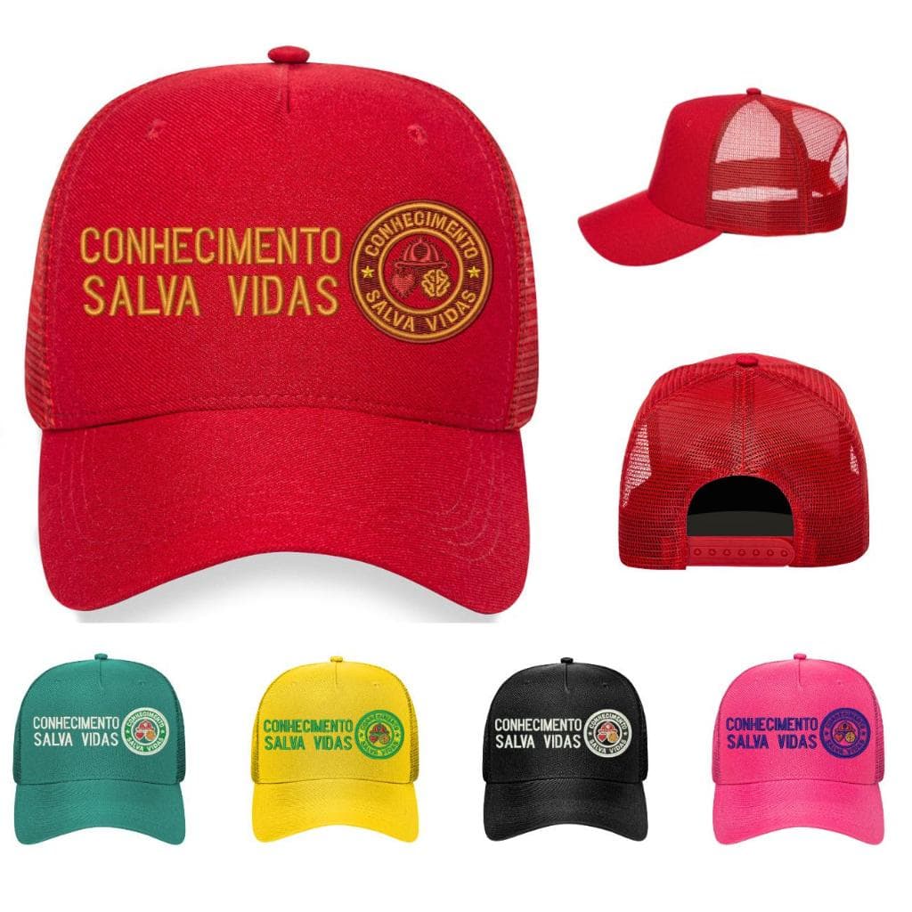 Boné Major Marra Conhecimento Salva Vidas Aba Curva Regulável Unissex