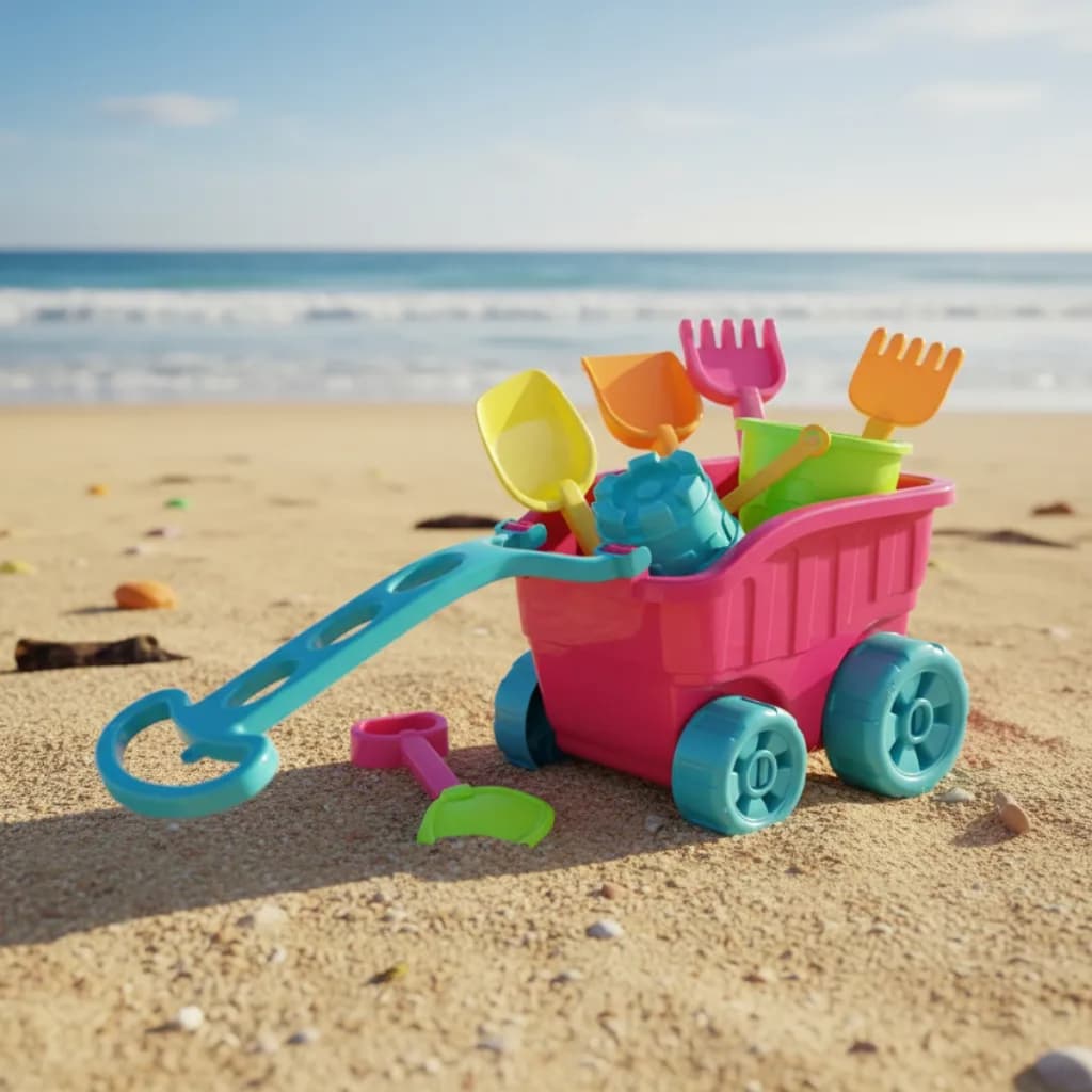 Brinquedo Carriola De Praia Infantil Com Acessórios