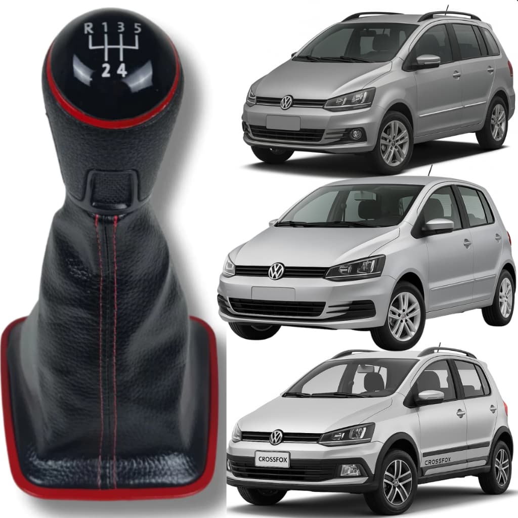 Manopla Bola Cambio Coifa Fox Spacefox Crossfox Vermelha 2011 12 2013 2014 2015 2016 2017 2018 2019