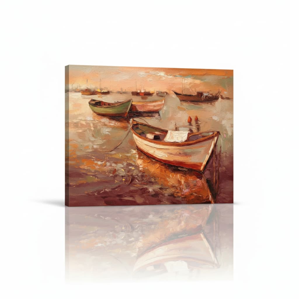 Quadro decorativo 1 peça Canoa Abstrata Pintura decoração quarto sala interiores