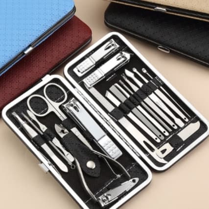 Conjunto De 7 / 8 /12 Peças e 19 Peças Manicure Clippers De Unhas De Aço Inoxidável - C&L LTDA