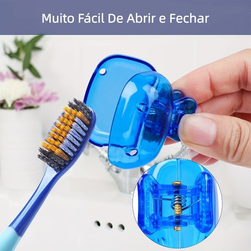 Clipe De Armazenamento De Escova De Dentes Capa Protetora Portátil Para Viagem À Prova De Poeira Caso