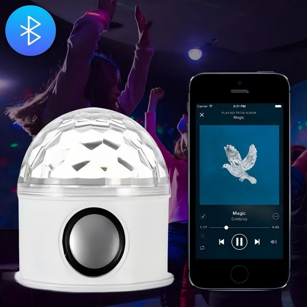 Caixa de Som LED RGB Portátil Bluetooth - Luz de Festa Discoteca Baladaa | Iluminação | Lâmpada LED | Festa