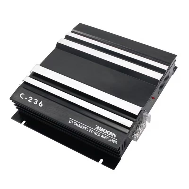 C-236 Amplificador de potência para carro de alta potência 3200W modificado de dois canais e 2 canais