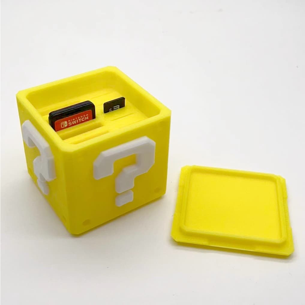 Suporte Case para Jogos Card e SD Nintendo Switch tema designer tema  bloco do Mario
