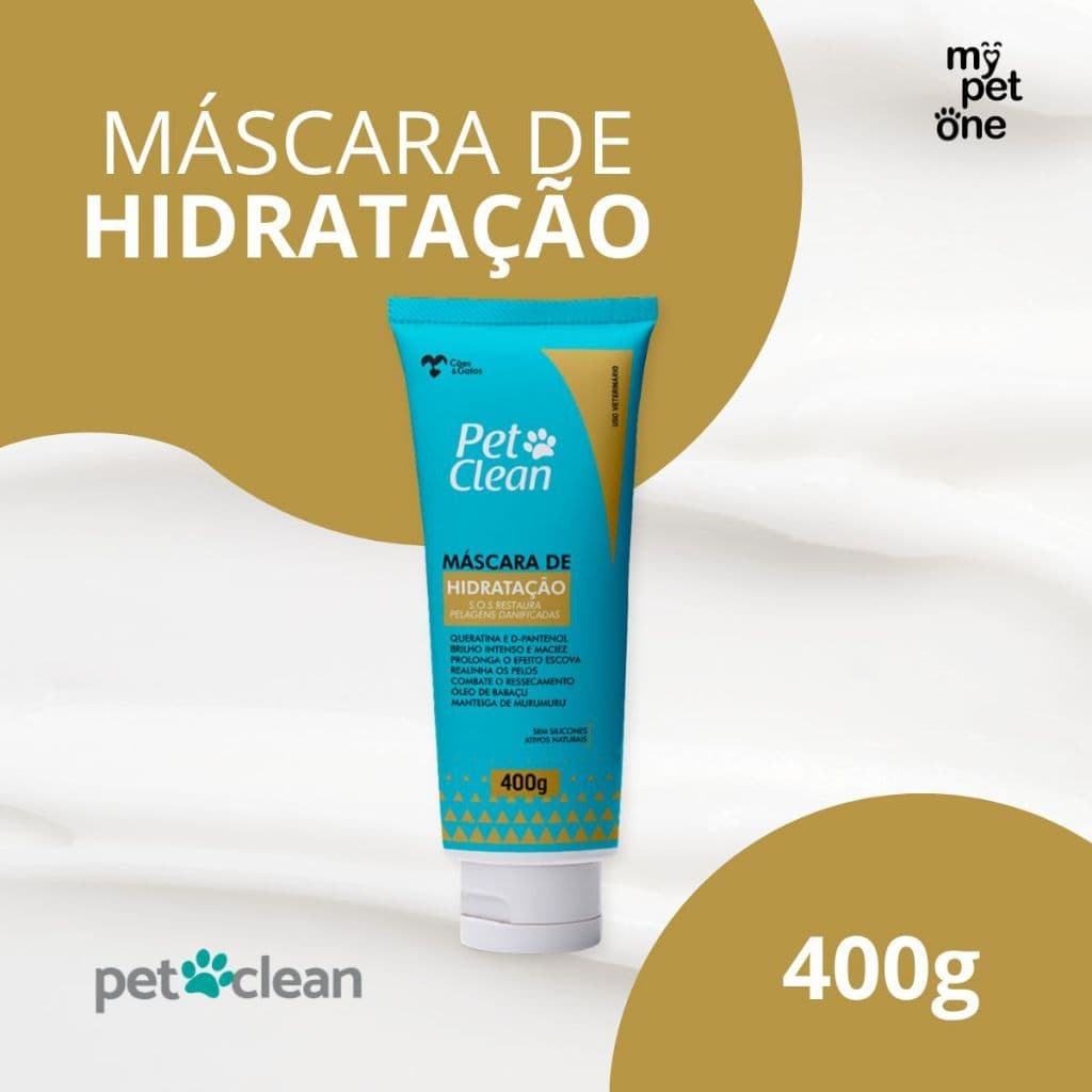 Máscara de Hidratação S.O.S Revitalizante Condicionador Cachorro e Gato Pet Clean 500g