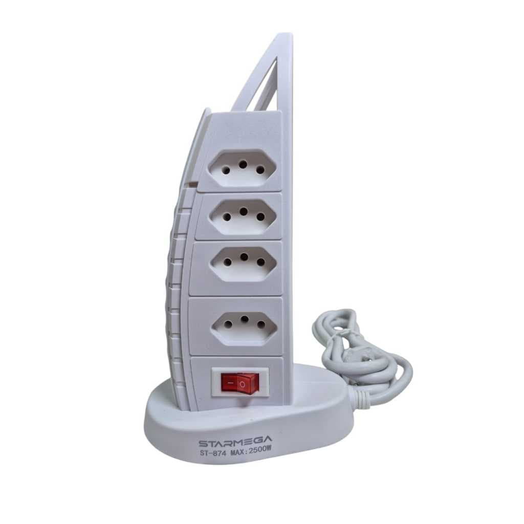 FILTRO DE LINHA BIVOLT 8 TOMADAS COM 3 PORTA USB + 1 PORTA USB TIPO C ST-874 STARMEGA