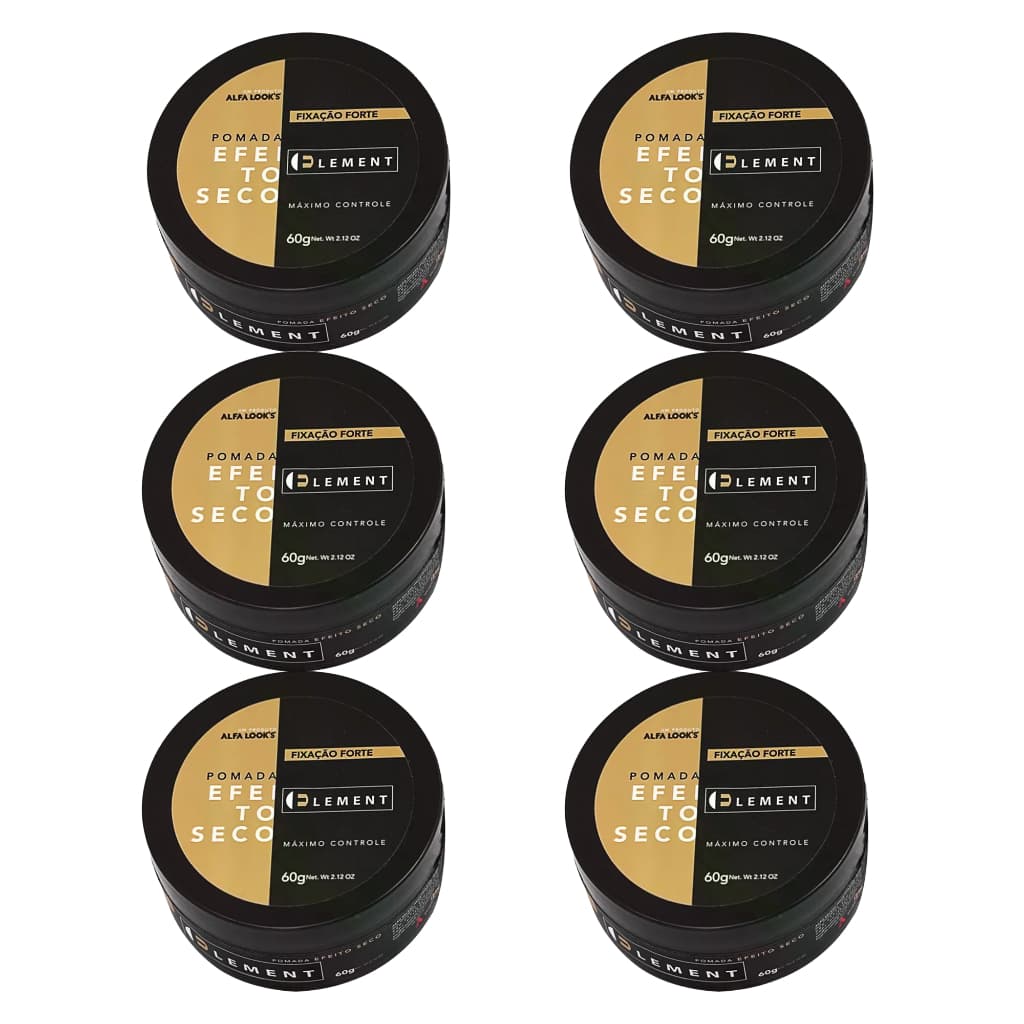 Kit 6 Cera Efeito Seco Sem Brilho Element 60g