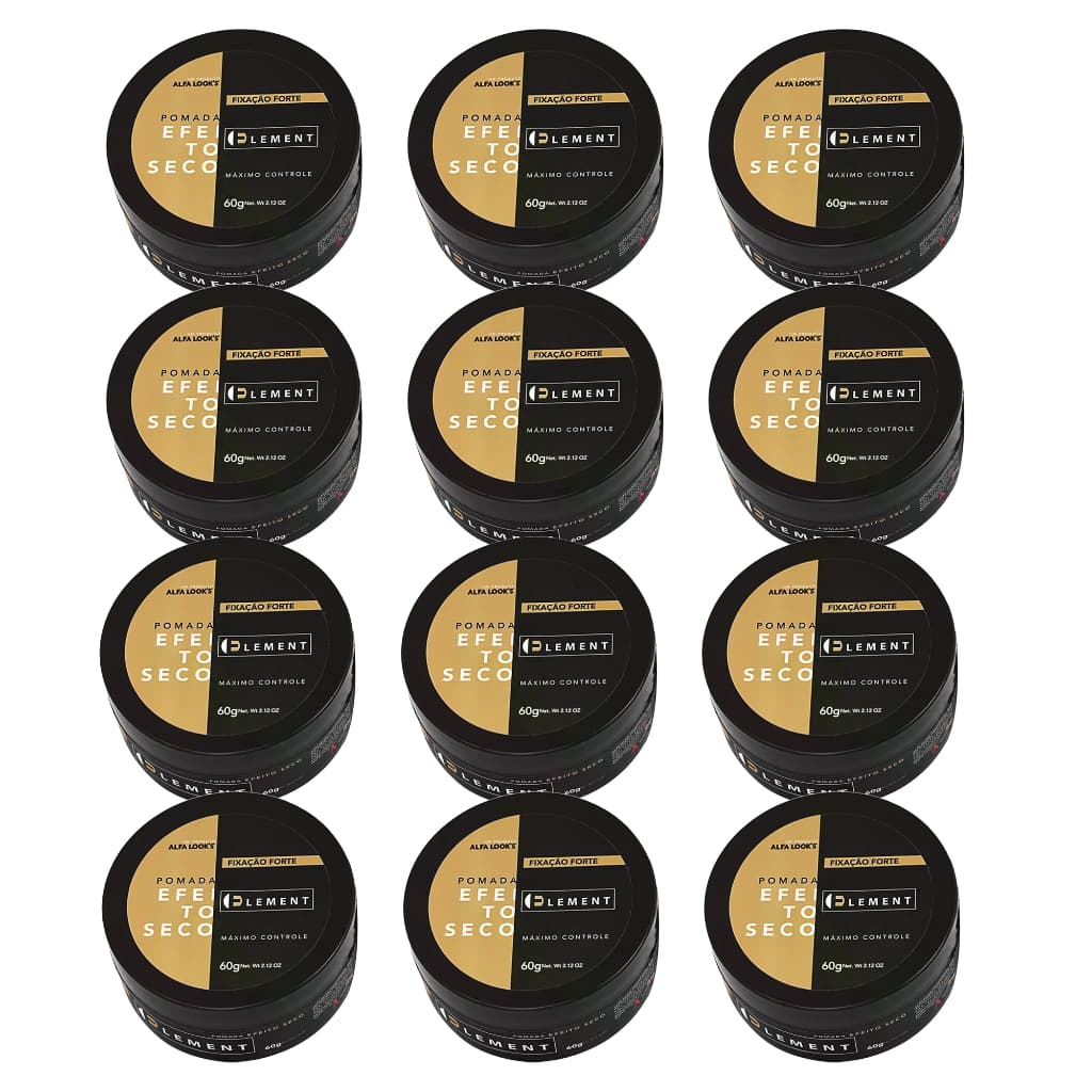 Kit 12 Cera Modeladora Efeito Seco Sem Brilho Element 60g