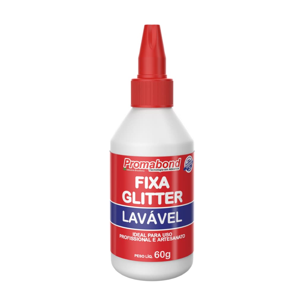 Cola Fixa Glitter Brocal Lantejoulas Lavável 60g