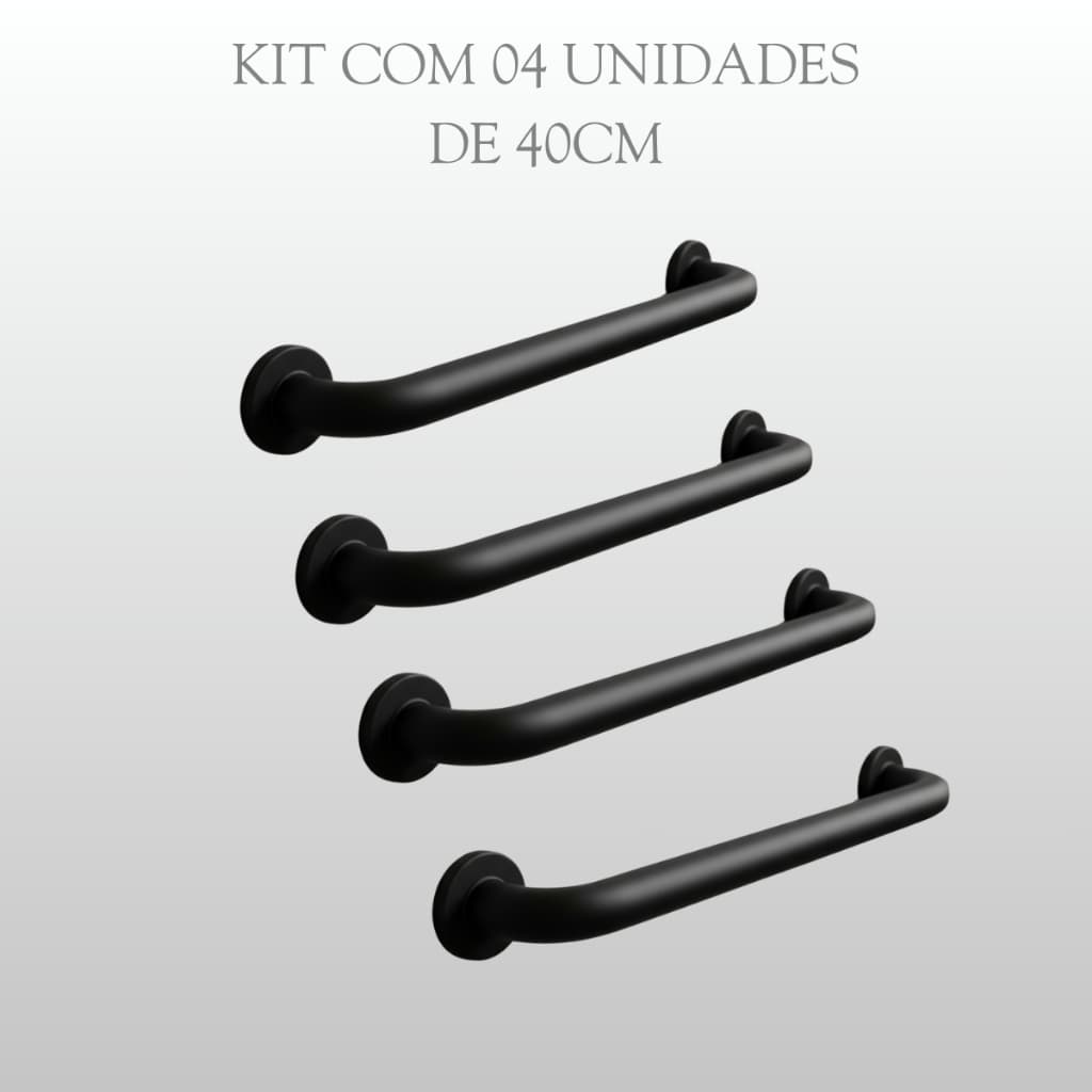 Kit 4 Barras de Apoio 40cm Alça de Segurança Idosos e Deficientes Várias Cores