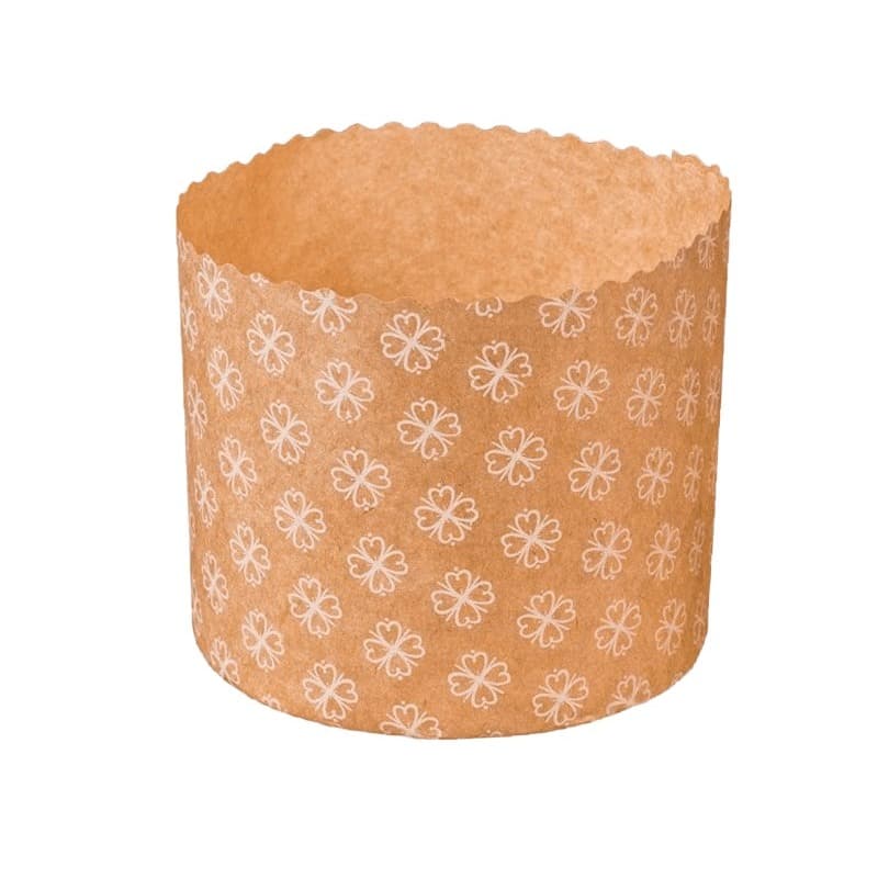FORMA DE PANETONE DECORADA 500G PAPEL KRAFT C/10