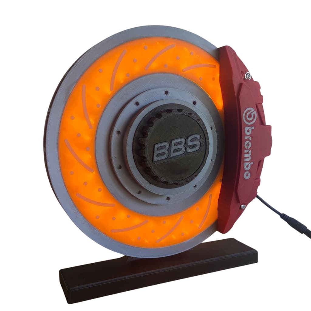 Luminária Disco de freio automotivo brembo bbs oficina carros escritório 25cm alta qualidade super carros