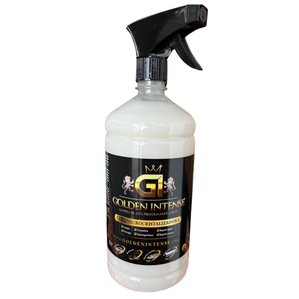Cera 1 Litro Golden Intense Limpeza Vidro Hidratante Veículos Móveis Lavagem Seco Micro cristalizadora