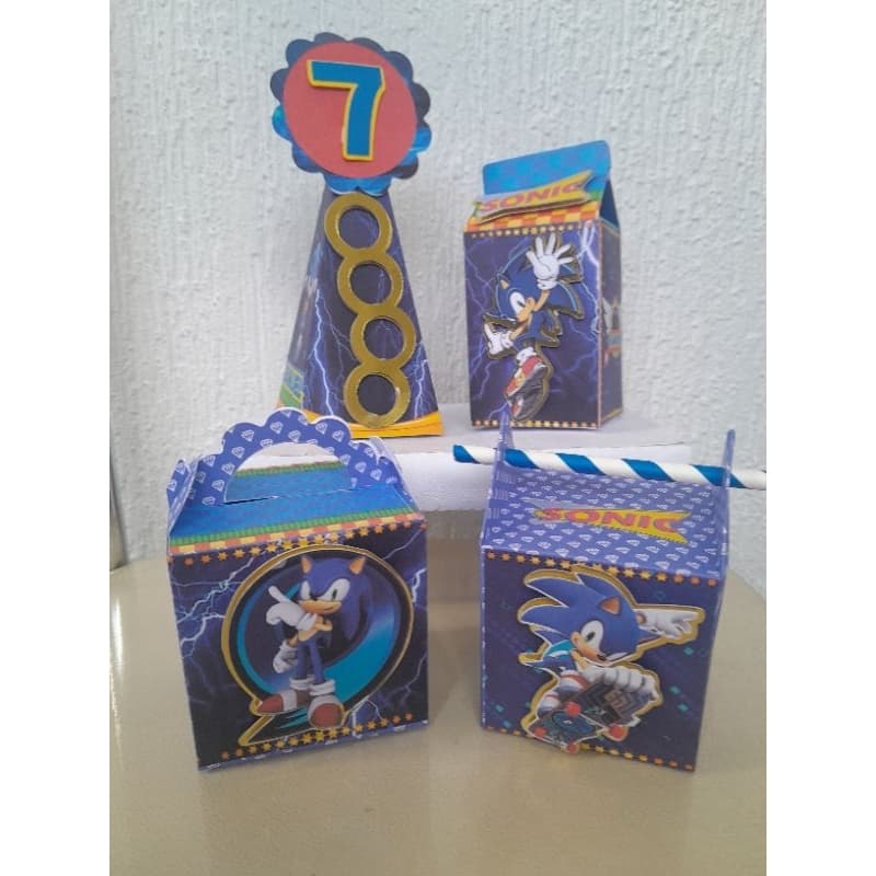 PEGUE E MONTE Sonic Kit Personalizado l Lembrancinhas Festas l Fazemos todos os temas
