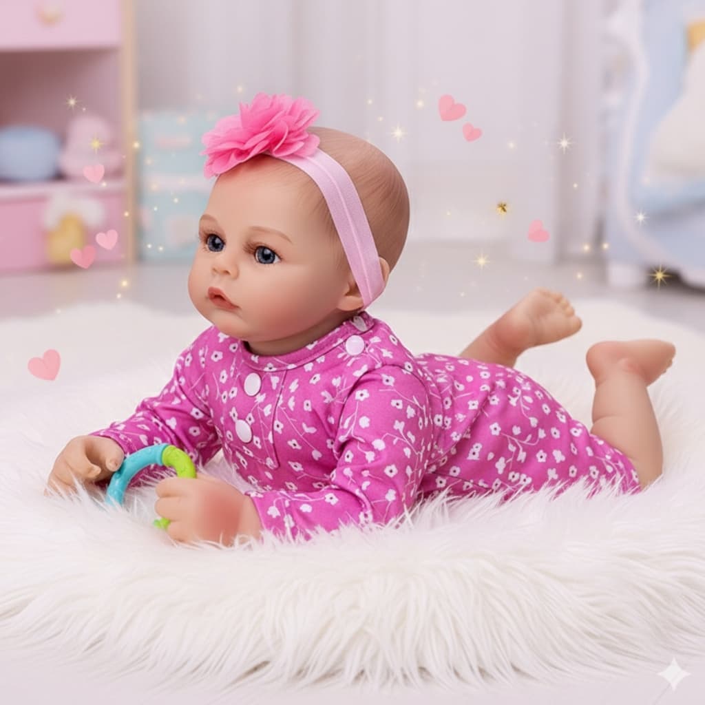 Boneca Reborn Menina Realista Silicone Roupinhas Acessórios