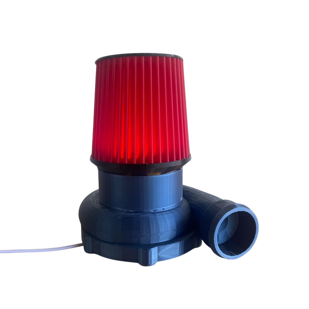 Luminária Turbo filtro de ar automotivo automobilismo motor carro oficina corrida LED