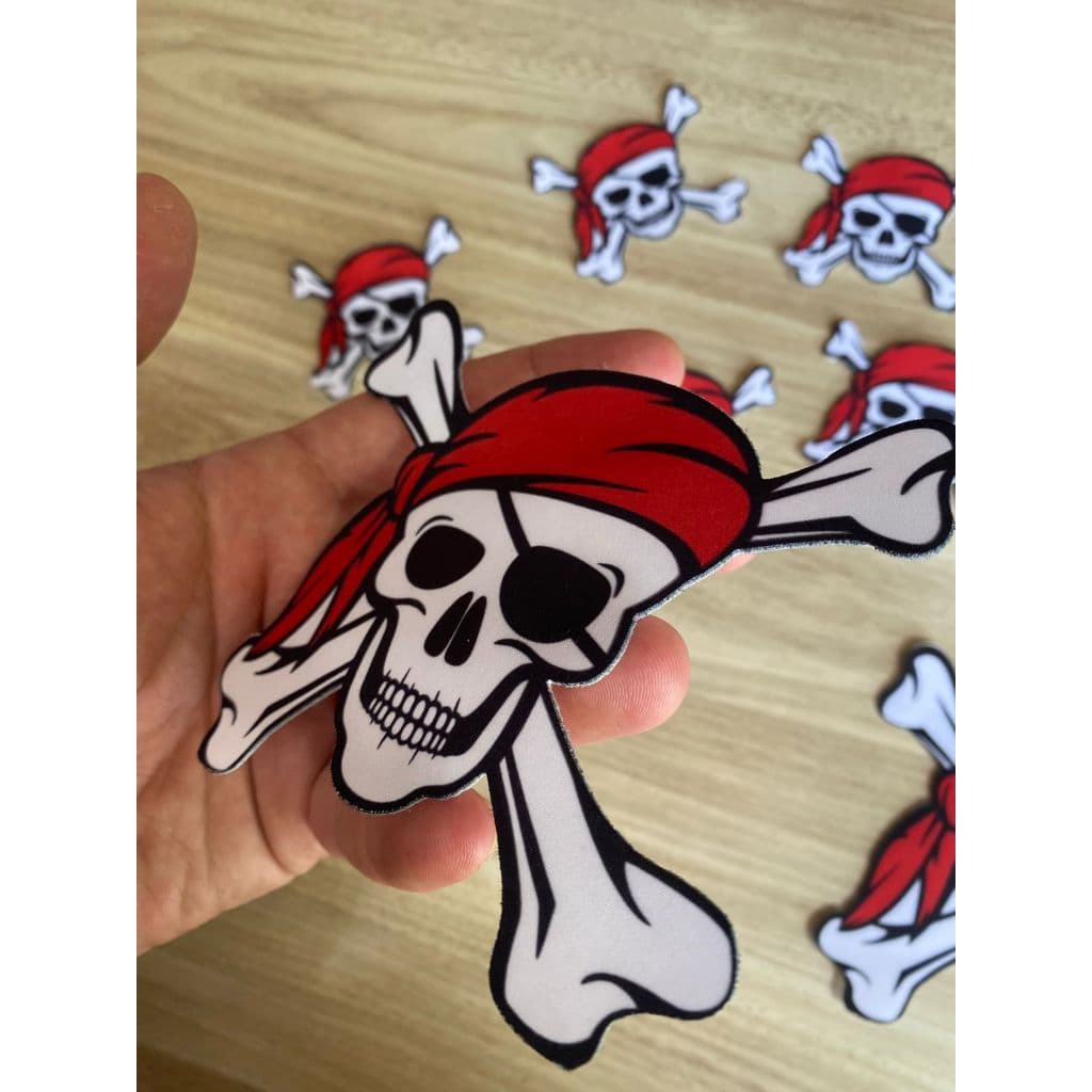 aplique pirata fantasia carnaval patch pirata decorativo kit 6 peças