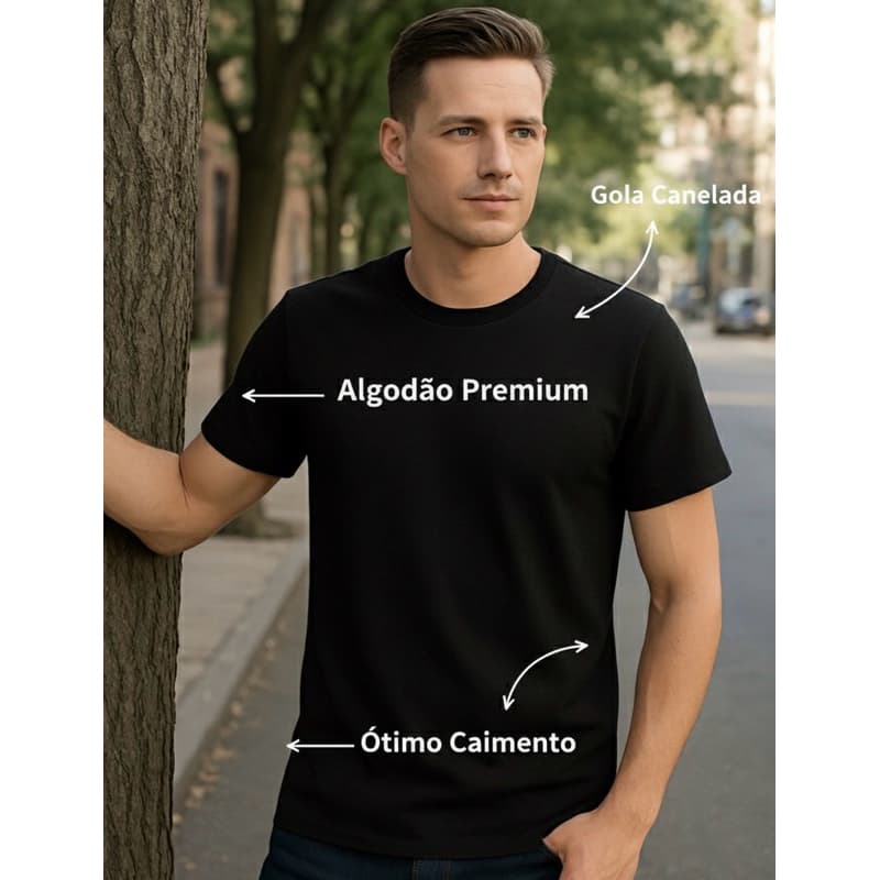 Camiseta Básica LISA Algodão Premium 100% – Conforto e Alta Qualidade