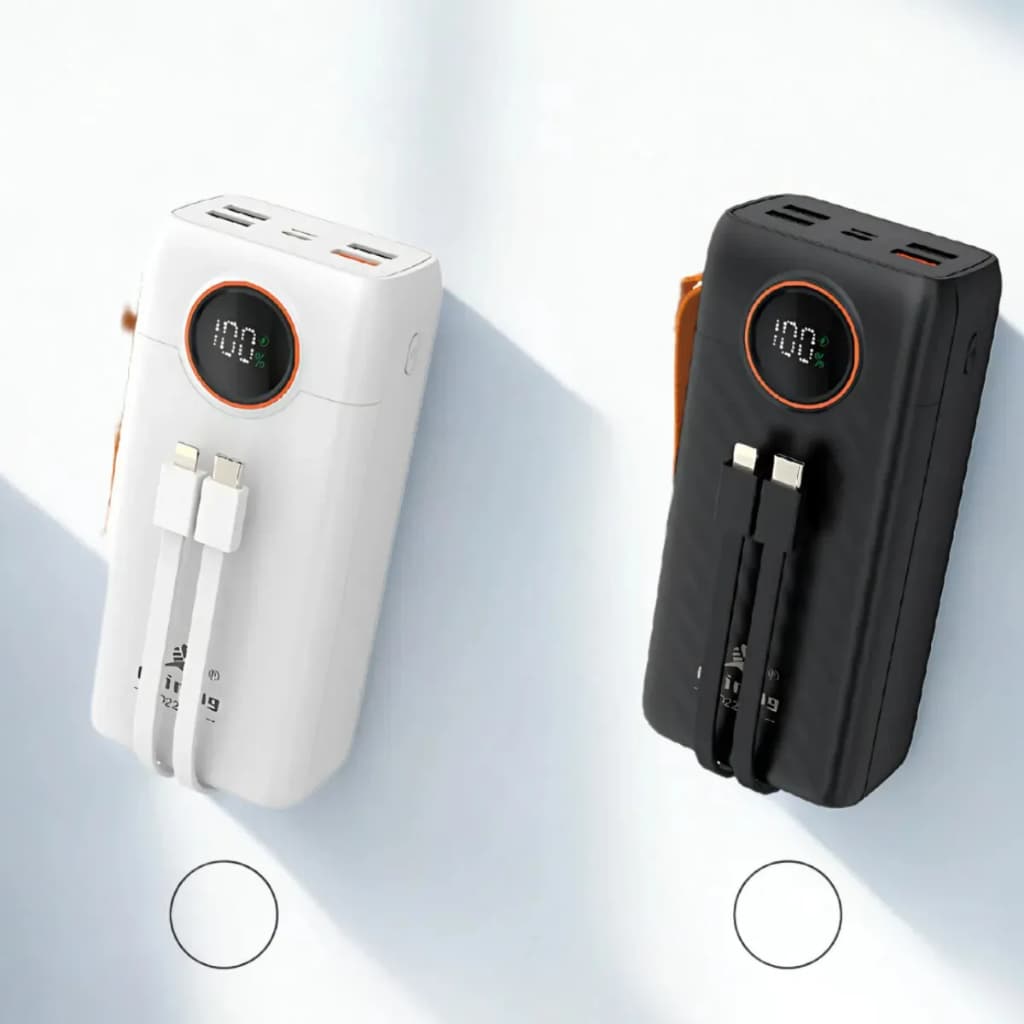 Carregador Portatil Turbo Power Bank C/ios 50000mah 4 Portas2 cabos IT-BLUE rápido branco ou preto