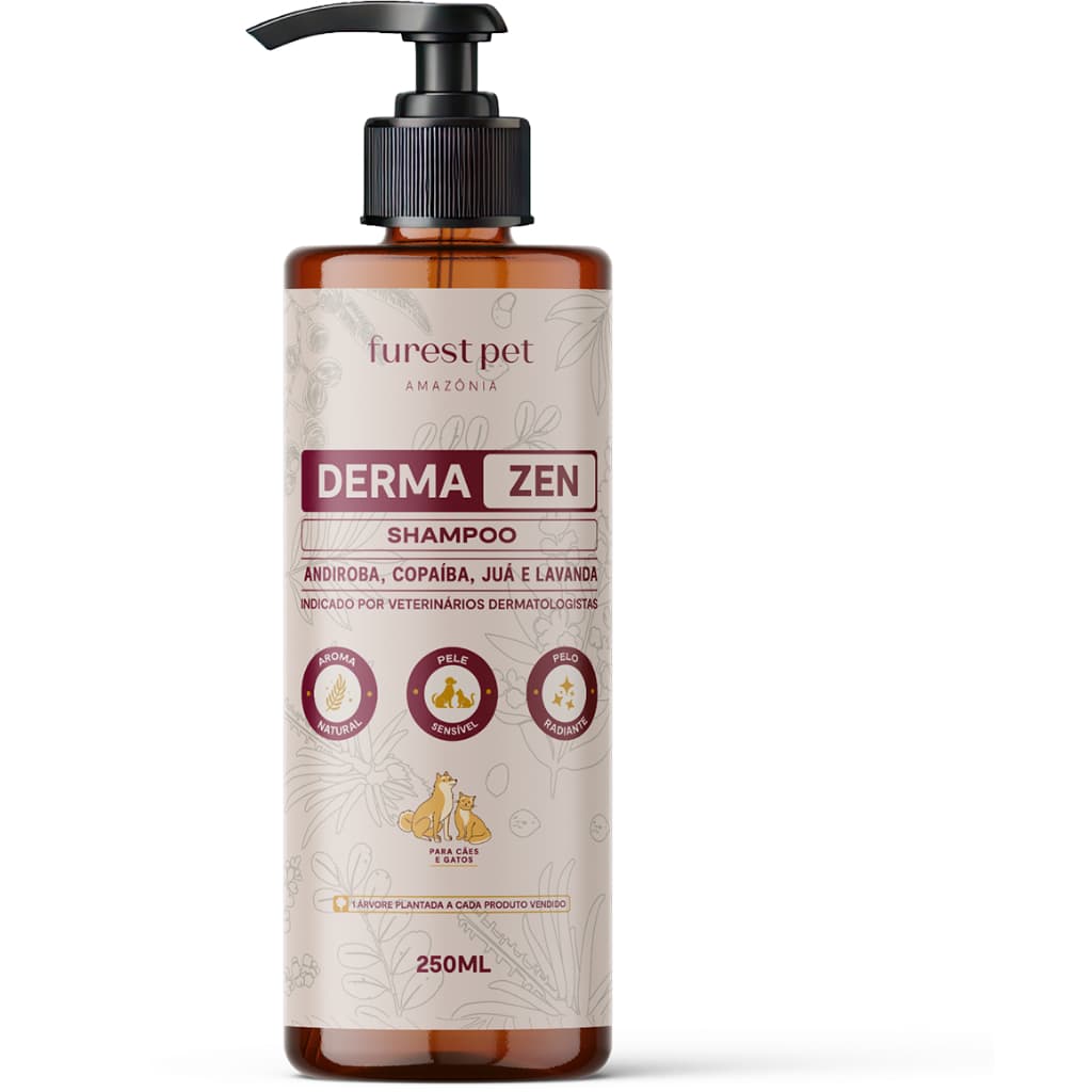 Shampoo Derma Zen para Cachorros – Pelos Radiantes, Pele Sensível, Aroma Natural e Suave