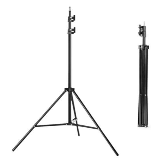 Pedestal Grande 2,10m  x 1,80m Celular Câmera  filmadores iluminação Softbox Webcam de metal na na cor preta