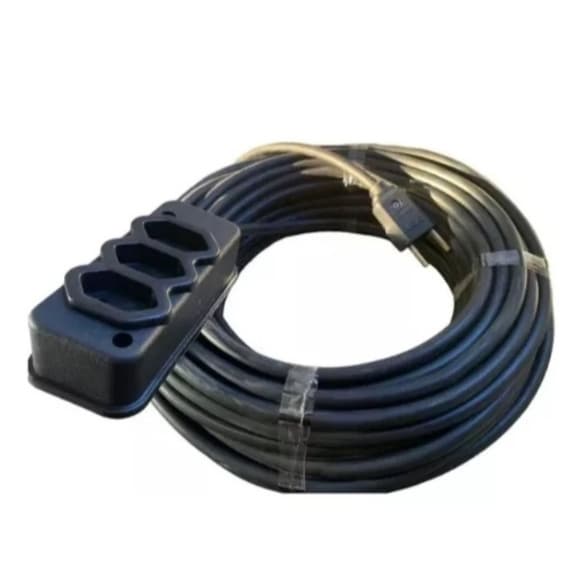 Extensão Elétrica Profissional 30 Metros Enrolar Fio 2x2,5mm