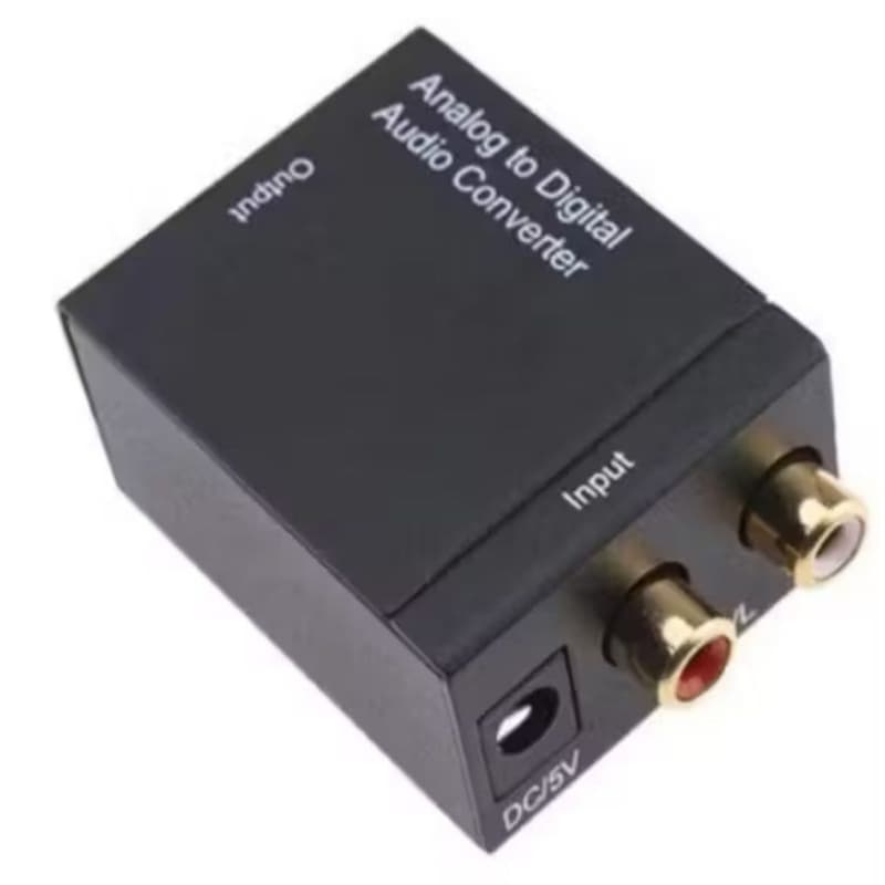 CONVERSOR ÁUDIO ANALÓGICO RCA LR PARA DIGITAL SPDIF TOSLINK