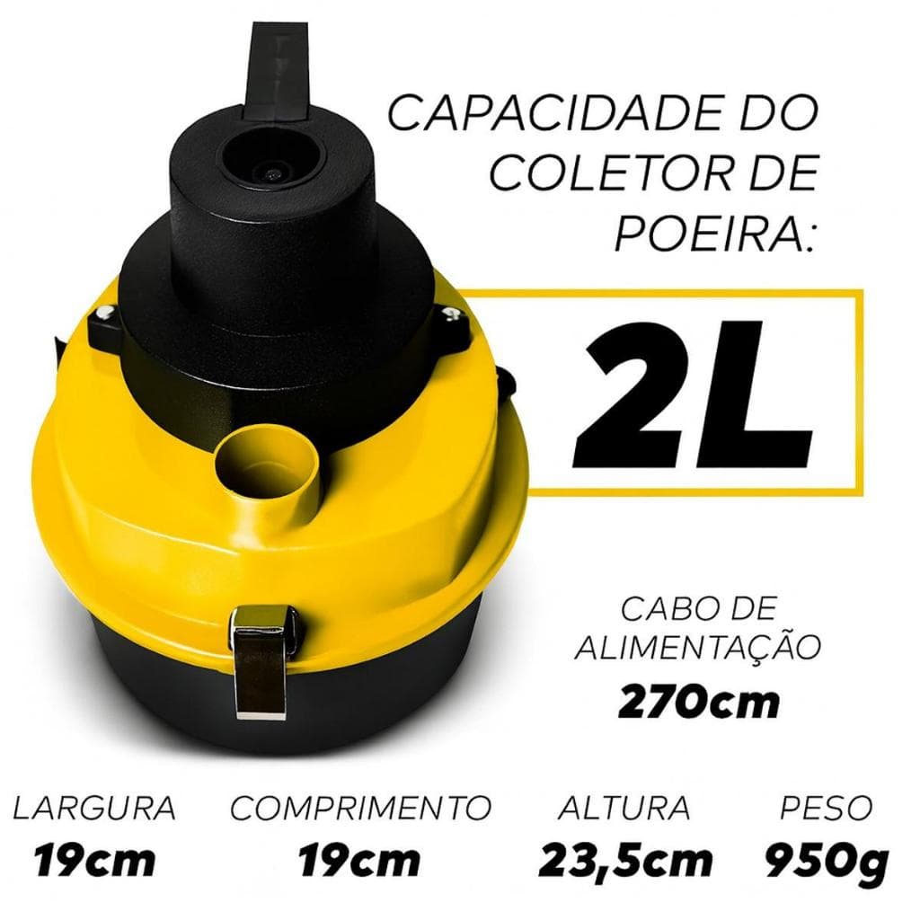 “Aspirador Automotivo 12V Portátil – Sucção Forte, Limpa Carro e Estofados”