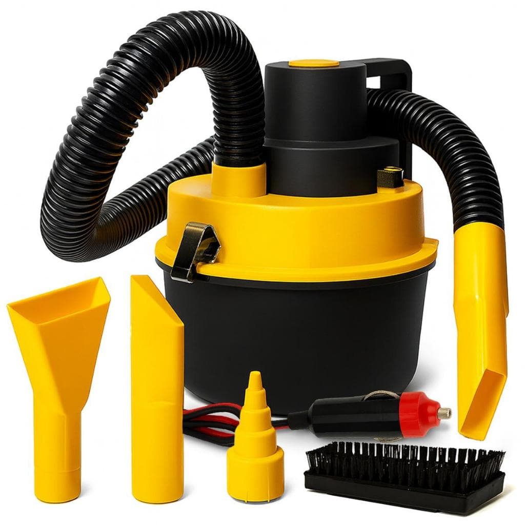 Aspirador Portátil Automotivo 12V Carros, Potência Ideal,  Limpeza Completa de Estofados e Interior