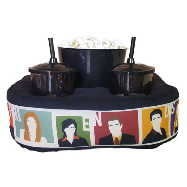 Almofada Porta Pipoca + Balde 3,5 l + 2 copos 550 ml FRIENDS