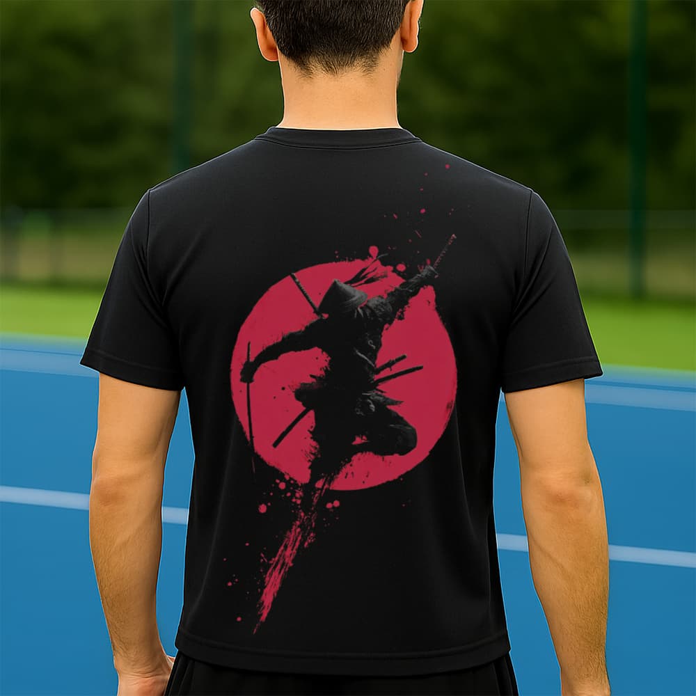 Camiseta Dry Fit Masculina Estampada Samurai Atacando P ao GG Leve Respirável Academia Treino